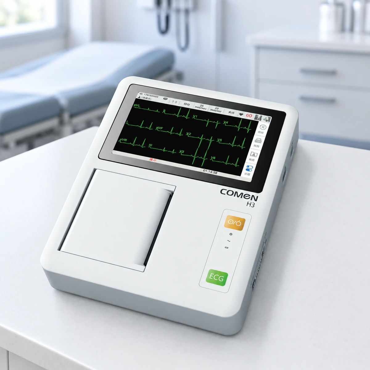 Comen H3 ECG Machine, 3-Channel