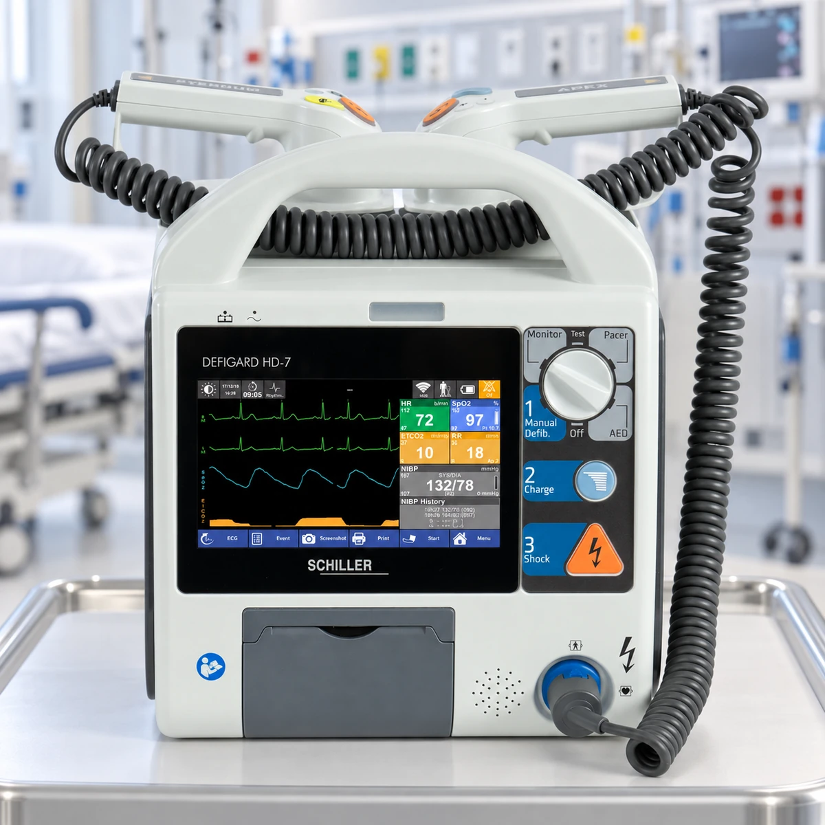Schiller DEFIGARD HD-7 Defibrillator Monitor